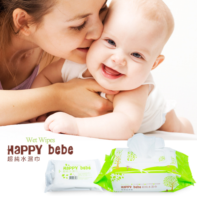 體驗縮圖 - 宅配 【Happy Bebe】超純水濕紙巾 (一大箱)  天然材質不刺激，呵護您寶貝的肌膚 家用、隨身包  體驗