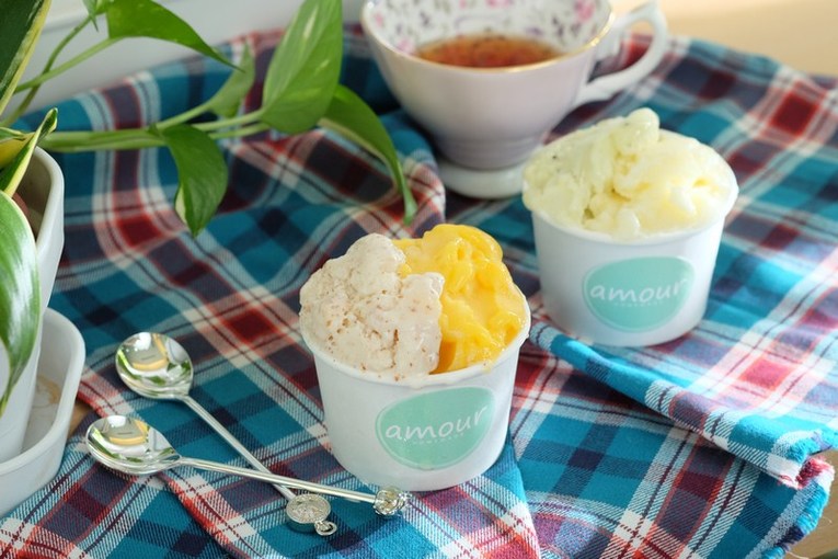 體驗縮圖 - 台南孔廟商圈【Amour冰淇淋】使用當季新鮮水果製成的義式冰淇淋，清爽的口感讓人一口接一口〈全素可〉