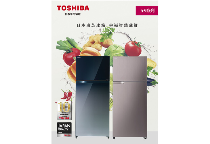 體驗縮圖 - 北中南【日本東芝Toshiba】雙門大容量冰箱，日本品質，10年變頻壓縮機保固！優雅無邊框玻璃鏡面設計，冷藏冷凍雙層除臭，大蔬果室多功能收納，結合超靜音壓縮機設計，讓您的冰箱保鮮節能無異味的同時用安靜的33分貝為您運轉！